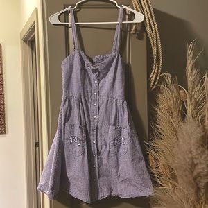TCU gingham mini dress